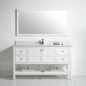 Austin Collection 60" Single Vanity (Solid Wood) - White - Call for Price