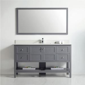 Austin Collection 60" Single Vanity (Solid Wood) - Rock Grey - Call for Price