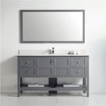 Austin Collection 60" Single Vanity (Solid Wood) - Rock Grey - Call for Price