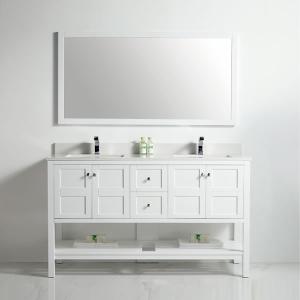Austin Collection 60" Double Vanity (Solid Wood) - White - Call for Price