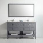 Austin Collection 60" Double Vanity (Solid Wood) - Rock Grey - Call for Price