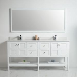 Austin Collection 72" Double Vanity (Solid Wood) - White - Call for Price