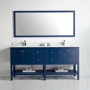 Austin Collection 72" Double Vanity (Solid Wood) - Navy Blue - Call for Price