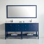 Austin Collection 72" Double Vanity (Solid Wood) - Navy Blue - Call for Price
