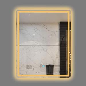 Square Bathroom LED Light Mirror 24x30 - Call for Price