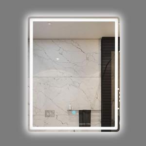 Square Bathroom LED Light Mirror 36x30 - Call for Price