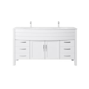 Daniel 60" Double Vanity (PVC) - White - Call for Price