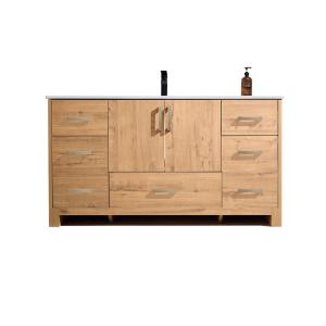 Judge Collection 60" Single Vanity (Solid Wood) - Oak - Call for Price