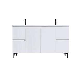 Alberto 60" Double Vanity (PVC) - White - Call for Price