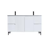 Alberto 60" Double Vanity (PVC) - White - Call for Price