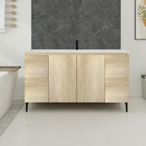 Alberto 60" Double Vanity (PVC) - Oak - Call for Price