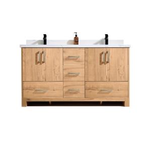 Judge Collection 60" Double Vanity (Solid Wood) - Oak - Call for Price
