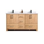 Judge Collection 60" Double Vanity (Solid Wood) - Oak - Call for Price