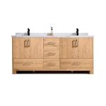 Judge Collection 72" Double Vanity (Solid Wood) - Oak - Call for Price