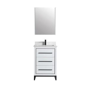 Madrid Collection 24" Single Vanity (Solid Wood) - White - Call for Price