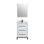 Madrid Collection 24" Single Vanity (Solid Wood) - White - Call for Price