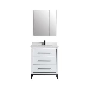 Madrid Collection 30" Single Vanity (Solid Wood) - White - Call for Price