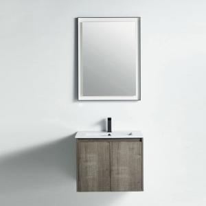 Miami Collection 24" Single Vanity (Solid Wood) - Plaid Grey Oak - Call for Price