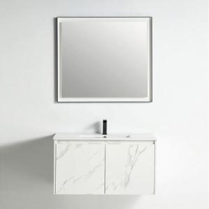 Miami Collection 36" Single Vanity (Solid Wood) - White Marble Grain - Call for Price