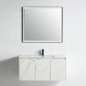 Miami Collection 40" Single Vanity (Solid Wood) - White Marble Grain - Call for Price