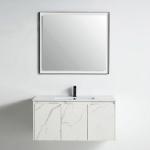 Miami Collection 40" Single Vanity (Solid Wood) - White Marble Grain - Call for Price