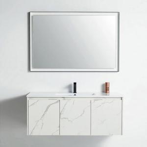 Miami Collection 48" Single Vanity (Solid Wood) - White Marble Grain - Call for Price