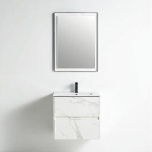 York Collection 24" Single Vanity (Solid Wood) - White Marble Grain - Call for Price