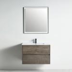 York Collection 32" Single Vanity (Solid Wood) - Plaid Grey Oak - Call for Price