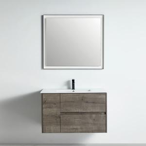 York Collection 36" Single Vanity (Solid Wood) - Plaid Grey Oak - Call for Price