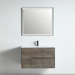 York Collection 36" Single Vanity (Solid Wood) - Plaid Grey Oak - Call for Price