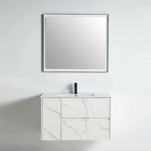 York Collection 36" Single Vanity (Solid Wood) - White Marble Grain - Call for Price