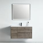 York Collection 40" Single Vanity (Solid Wood) - Plaid Grey Oak - Call for Price