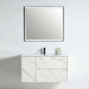 York Collection 40" Single Vanity (Solid Wood) - White Marble Grain - Call for Price
