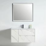 York Collection 40" Single Vanity (Solid Wood) - White Marble Grain - Call for Price
