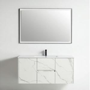 York Collection 48" Single Vanity (Solid Wood) - White Marble Grain - Call for Price