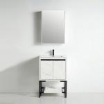 Zurich Collection 24" Single Vanity (Solid Wood) - White Marble Grain - Call for Price