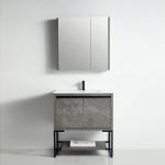 Zurich Collection 32" Single Vanity (Solid Wood) - Grey Marble Grain - Call for Price