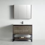 Zurich Collection 40" Single Vanity (Solid Wood) - Plaid Grey Oak - Call for Price