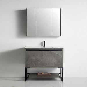 Zurich Collection 40" Single Vanity (Solid Wood) - Grey Marble Grain - Call for Price