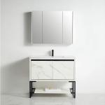 Zurich Collection 40" Single Vanity (Solid Wood) - White Marble Grain - Call for Price