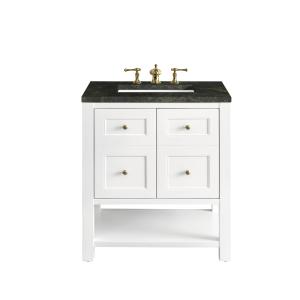 Breckenridge 30" Single Vanity, Bright White, w/ 3 CM Phantome Eclos Top