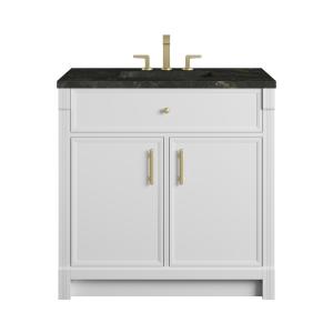 Bellshire 36" Single Vanity, Bright White w/ 3 CM Phantome Eclos Top
