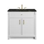 Bellshire 36" Single Vanity, Bright White w/ 3 CM Phantome Eclos Top