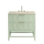 Emmeline 36" Single Vanity, Pistachio, w/ 3 CM Tajnar Eclos Top