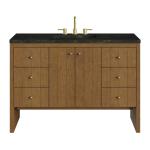 Hudson 48" Single Vanity, Honey Oak w/ 3 CM Phantome Eclos Top
