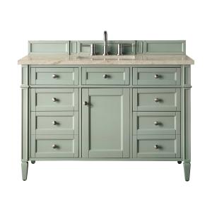 Brittany 48" Single Vanity, Sage Green, w/ 3 CM Tajnar Eclos Top
