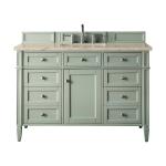 Brittany 48" Single Vanity, Sage Green, w/ 3 CM Tajnar Eclos Top