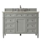 Brittany 48" Single Vanity, Urban Gray, w/ 3 CM Tajnar Eclos Top