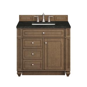 Bristol 36" Single Vanity, Saddle Brown, w/ 3 CM Phantome Eclos Top