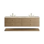 Allamari 72" Double Vanity, Dune Mist w/ 3 CM Tajnar Eclos Top